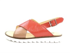 Angulus dark peach/coral sandal patent, buckle